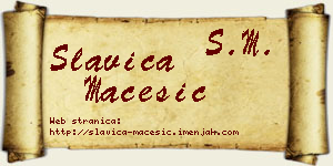 Slavica Maćešić vizit kartica